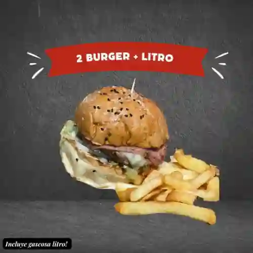 2 Burger de Pollo + Gaseosa Litro