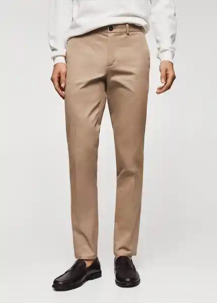 Pantalón Dublino Beige Talla 52 Hombre Mango