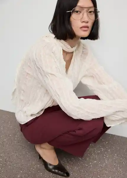 Pantalón Pol Granate Talla 40 Mujer Mango