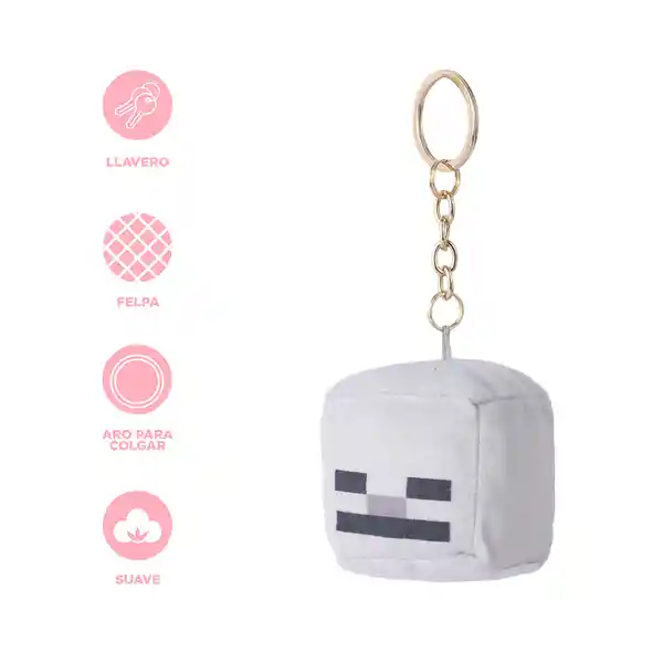 Llavero de Peluche Esqueleto Serie Minecraft Miniso