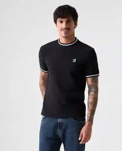 Camiseta Hombre Negro Talla L 842G009_NEG194004 Americanino