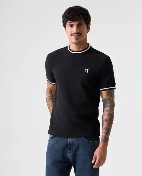 Camiseta Hombre Negro Talla L 842G009_NEG194004 Americanino