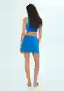 Falda Ginko Azul Talla L Mujer Mango