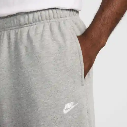 Nike Pantalón M Club Ft Oversized de Hombre Gris Talla M