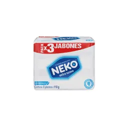Jabón en barra antibacterial NEKO® EXTRA SUAVE 110g X3