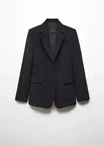 Blazer Americana Iguana Negro Talla XL Mujer Mango