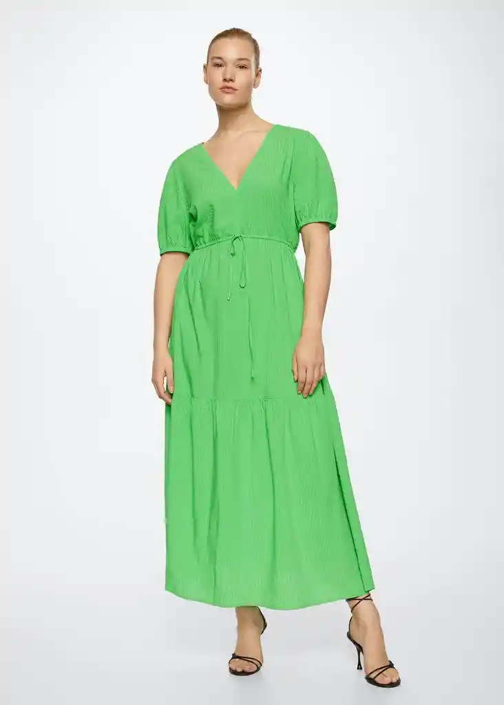 Vestido Cantina Verde Talla 18 Mujer Mango