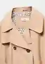 Abrigo Trench Trench 6 Camel Talla 07 Niñas Mango