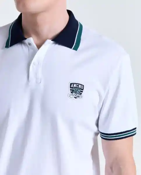 Polo Hombre Blanco Talla M 809G004_BLA110601 Americanino