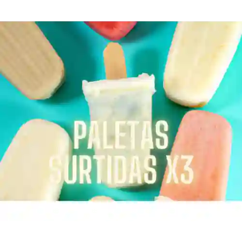 Paletas de Crema Surtidas X3