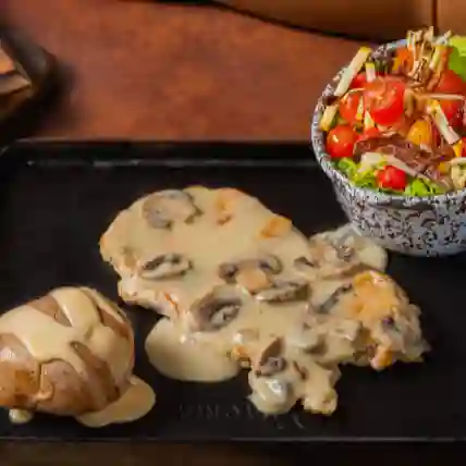 Parri-Almuerzo Pollo Champiñones