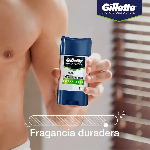 Gillette Desodorante en Gel Antitranspirante Power Rush