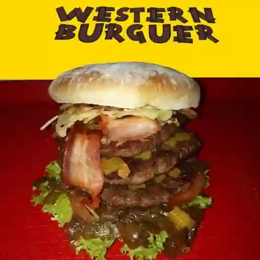 Hamburguesa Triple Carne Western