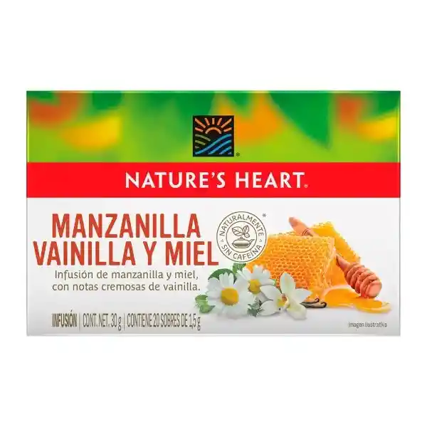 Té de Manzanilla, Vainilla y Miel NATURES HEART 28 gr