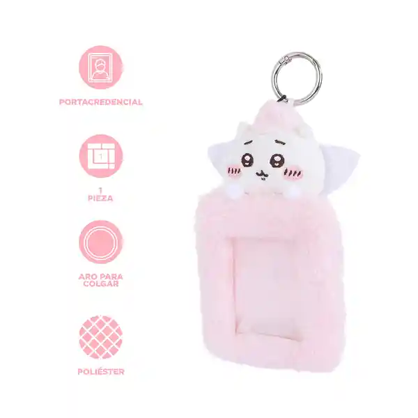 Portadocumentos Serie Chiikawa Plush Elf Rosa Claro Miniso