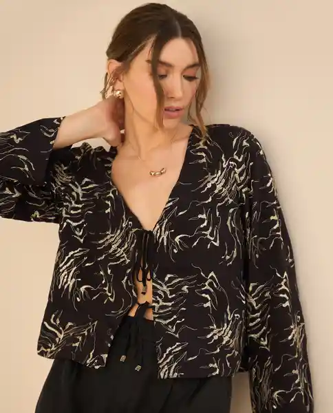 Camisa Jaguar Negro Ultraoscuro Talla XS 412G033 Esprit