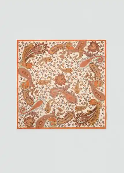 Pañuelo Juno Naranja Talla 99 Mujer Mango