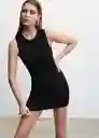 Vestido Taemo Negro Talla S Mujer Mango