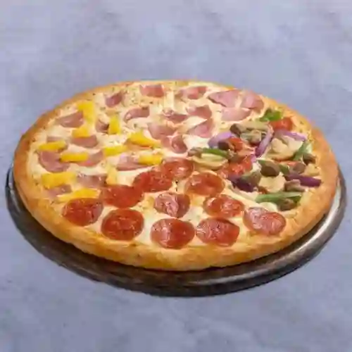 Pizza Familiar 4 Sabores 40cm, 10 Porc