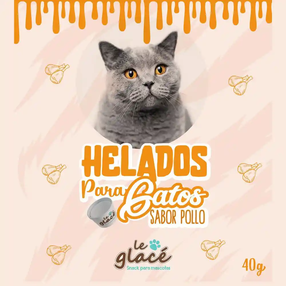 Le Glacé Helado para Gato Sabor Pollo