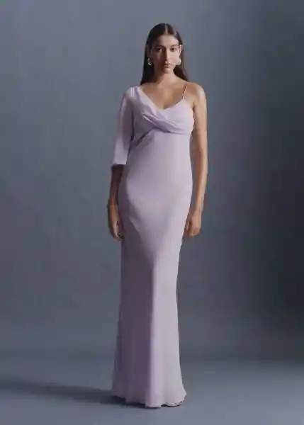 Vestido Amanecer-a Lila Talla S Mujer Mango