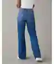 Jean Low Rise Baggy Flare Azul Talla 6 Regular American Eagle