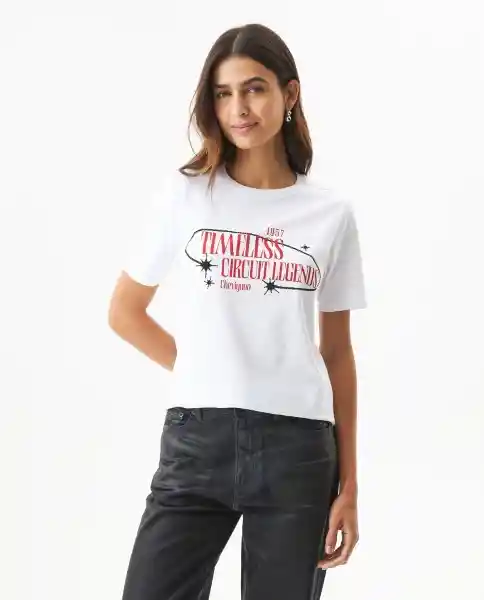 Camiseta Graphic Femenino Blanco 0 Claro Talla S Chevignon