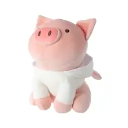 Peluche de Cerdo Sentado con Sombrero de Unicornio Miniso