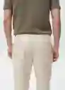 Pantalón Romelino Crudo Talla 42 Hombre Mango