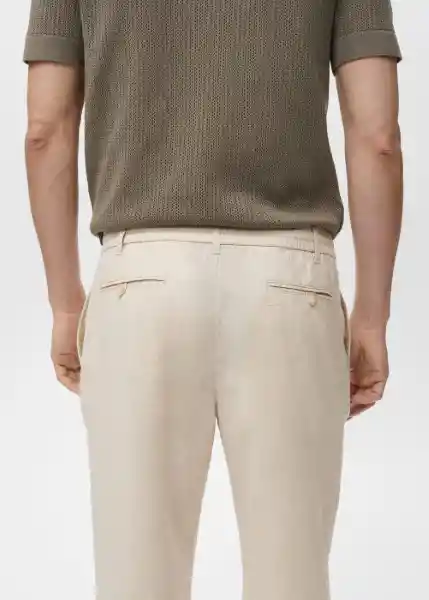 Pantalón Romelino Crudo Talla 42 Hombre Mango