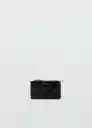Monedero P Diagonal Negro Talla 99 Mujer Mango