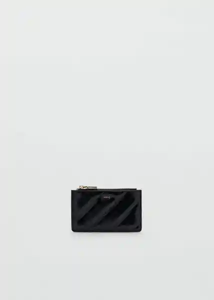 Monedero P Diagonal Negro Talla 99 Mujer Mango