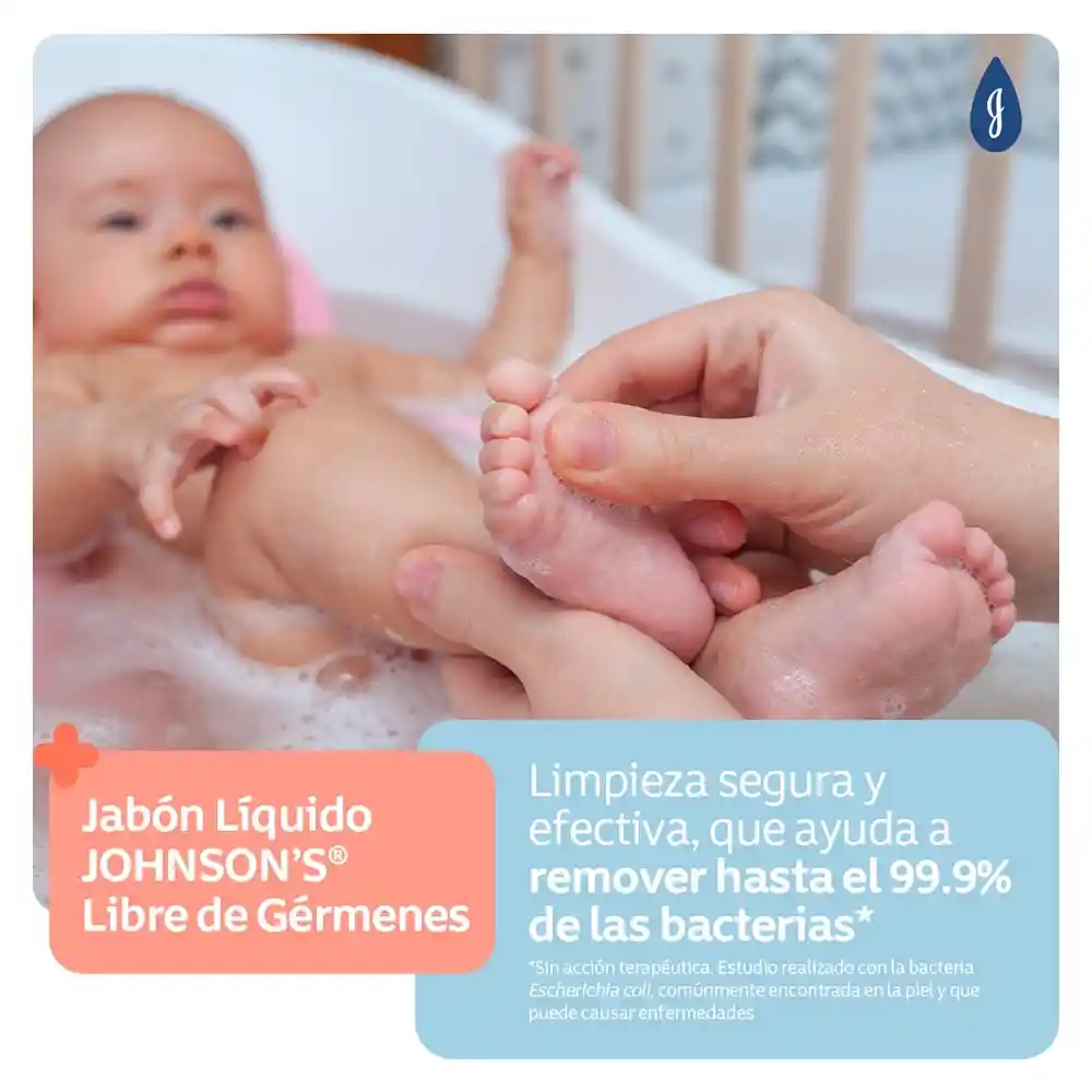 Johnson's Baño Líquido Bebé Libre de Gérmenes 