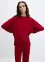 Pantalón Vieira Mujer Rojo Talla M Mango