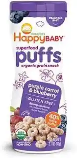   Happy Baby  Snack Cereal Organico Puff Zanahoria Arandan 60 G 