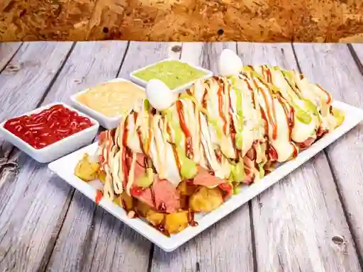 Salchiapa Supergratinado(max 2 Personas)