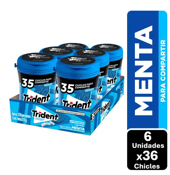 Trident Chicle Menta Sin Azúcar