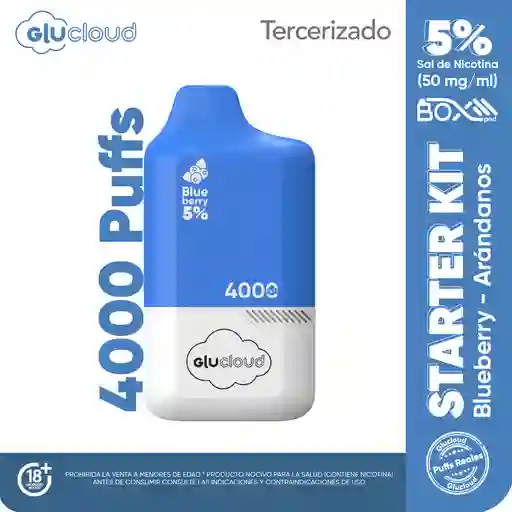 Combo Glucloud Starter Kit Blueberry Pod Box / 4000 Puff.