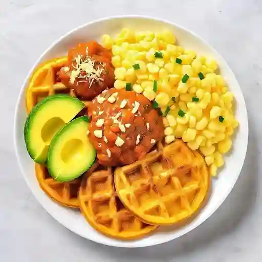 Waffles de plátano maduro