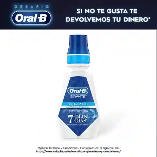 Enjuague Bucal Blanqueador Oral-B 3D White Whitening 473 ml