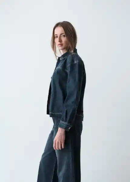 Chaqueta Mujer Sparks Azul Indigo Medio Talla L 423G370 Naf Naf