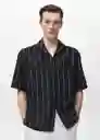 Camisa Formen Negro Talla M Hombre Mango