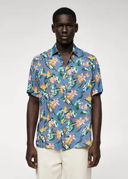 Camisa Jakarta-H Navy Talla L Hombre Mango