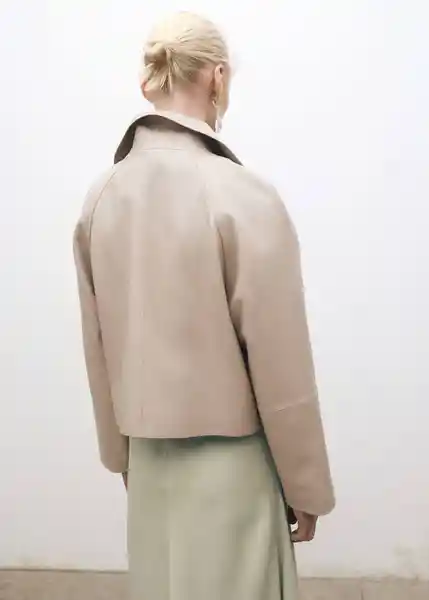 Abrigo Trench Stone Hielo Talla M Mujer Mango