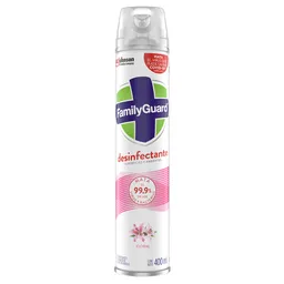 Family Guard Aerosol Desinfectante Superficies y Ambientes Fragancia floral 400 ml