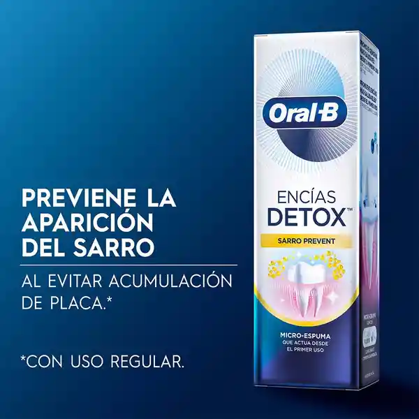 Oral-B Crema Dental Encías Detox Sarro Prevent Microespuma con Flúor 80 ml