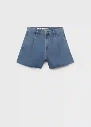 Short Ibiza Tejano Medio Talla 36 Mujer Mango