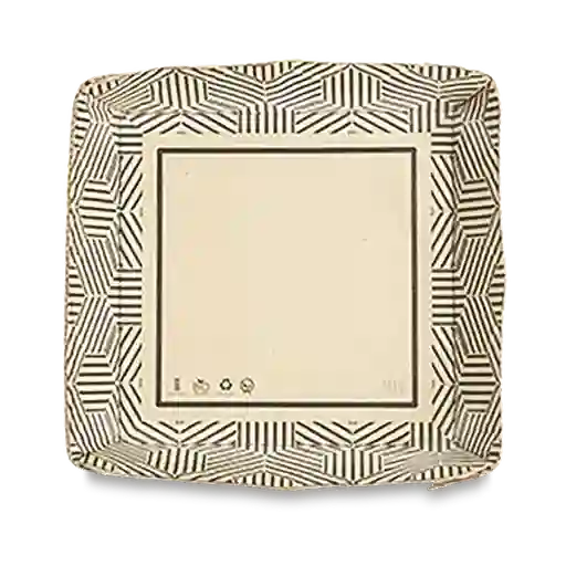 Plato Papel Cuadrado 15 cm x 15 cm