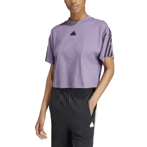 Adidas Camiseta W Fi 3S Tee Para Mujer Morado Talla M