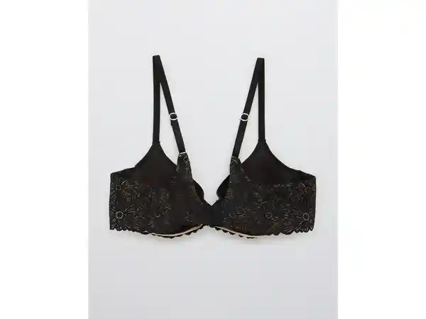 American Eagle Brasier Aerie Real Sunnie Flores Negro 34 C